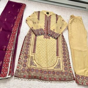 3pc Fancy Embellished Shalwar Kameez